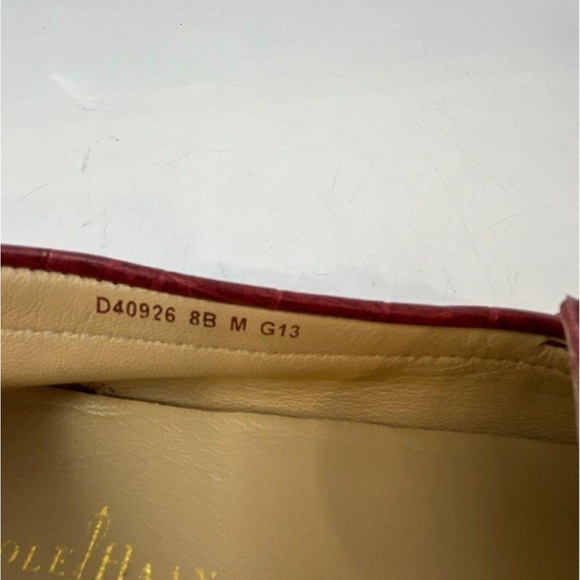 Cole Haan Red Leather Driving shoes Leather Size 8 - Picture 7 of 7